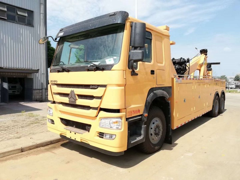 豪沃后八輪清障車拖吊聯(lián)體（一拖一）清障車